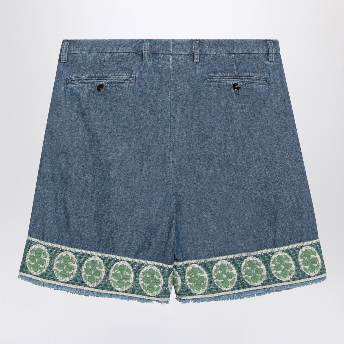 Valentino Blue bermuda short with jacquard bottom